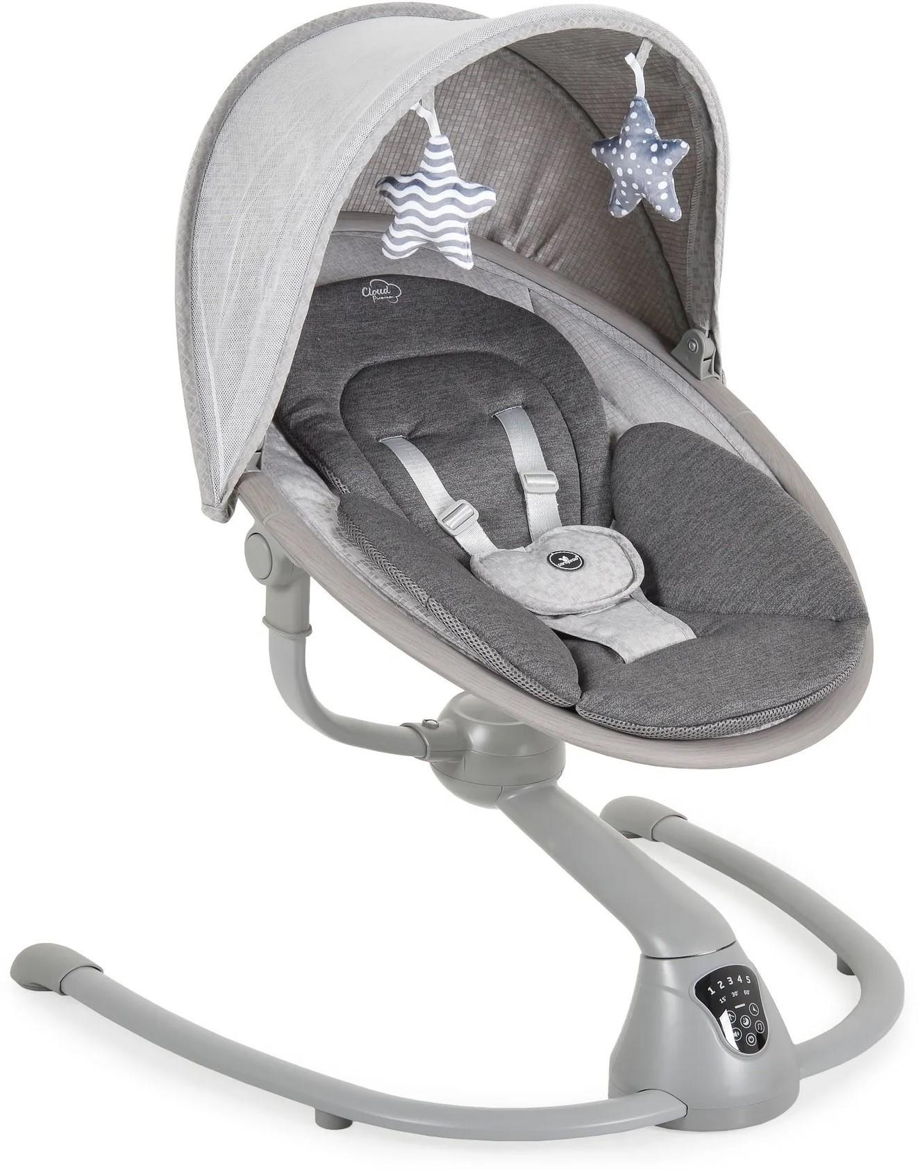 Шезлонг детский Moni Cloud Premium Light Grey