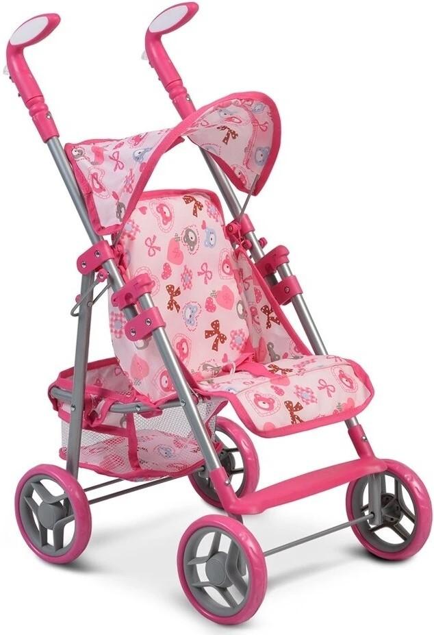 Carucior pentru papusa Moni Flower Garden Pink
