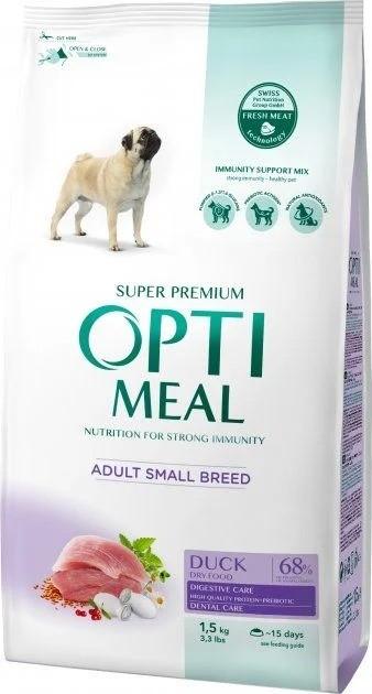 Hrana uscata pentru caini Optimeal Adult Small Duck 1.5kg
