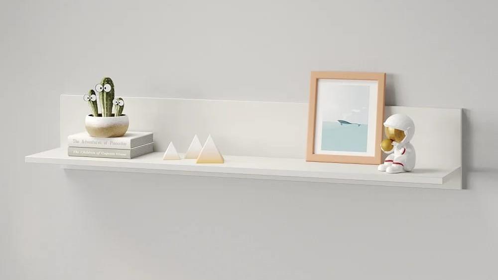 Raft de perete MBS Lilu (110x22x20 cm) Alb