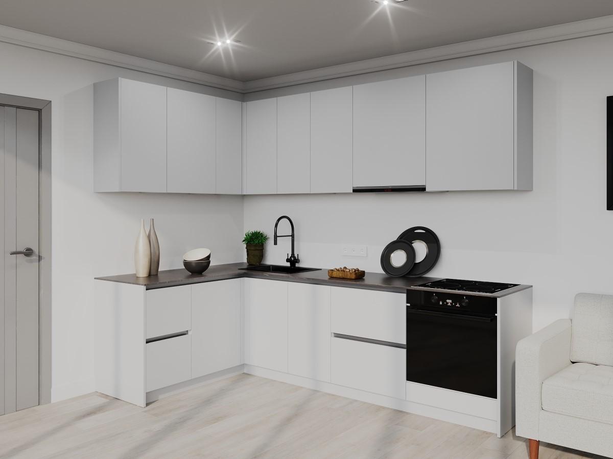 Кухонный гарнитур Bayro Monti Cucine 2.6x1.6 м Light Grey