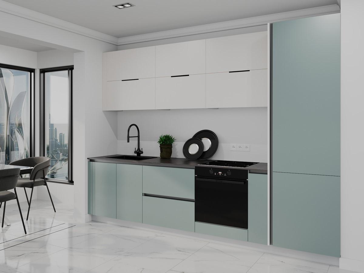 Кухонный гарнитур Bayro Monti Cucine 3 м Light Cream / Relax Green