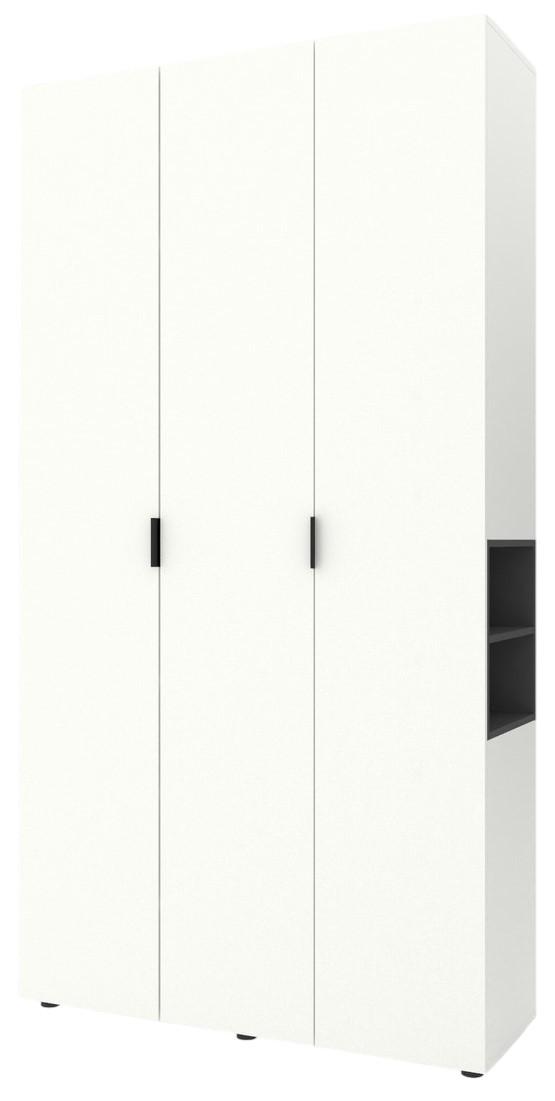 Шкаф Nex Home A015R Белый/Антрацит (Серый)