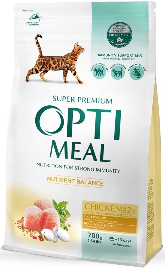 Сухой корм для кошек Optimeal Adult Cat Nutrient Balance Chicken 700г