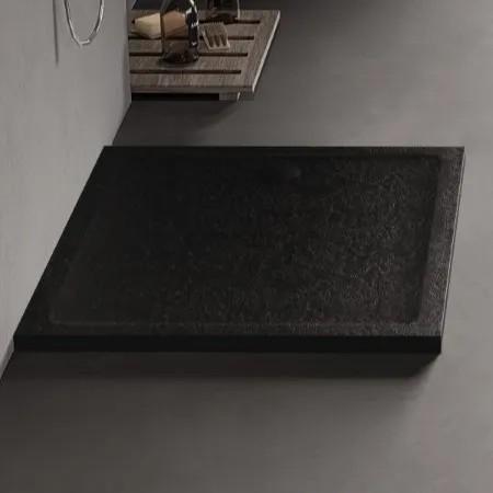 Поддон для душа New Trendy Mild Stone Rectangular Black 110x80x4.5mm B-0592