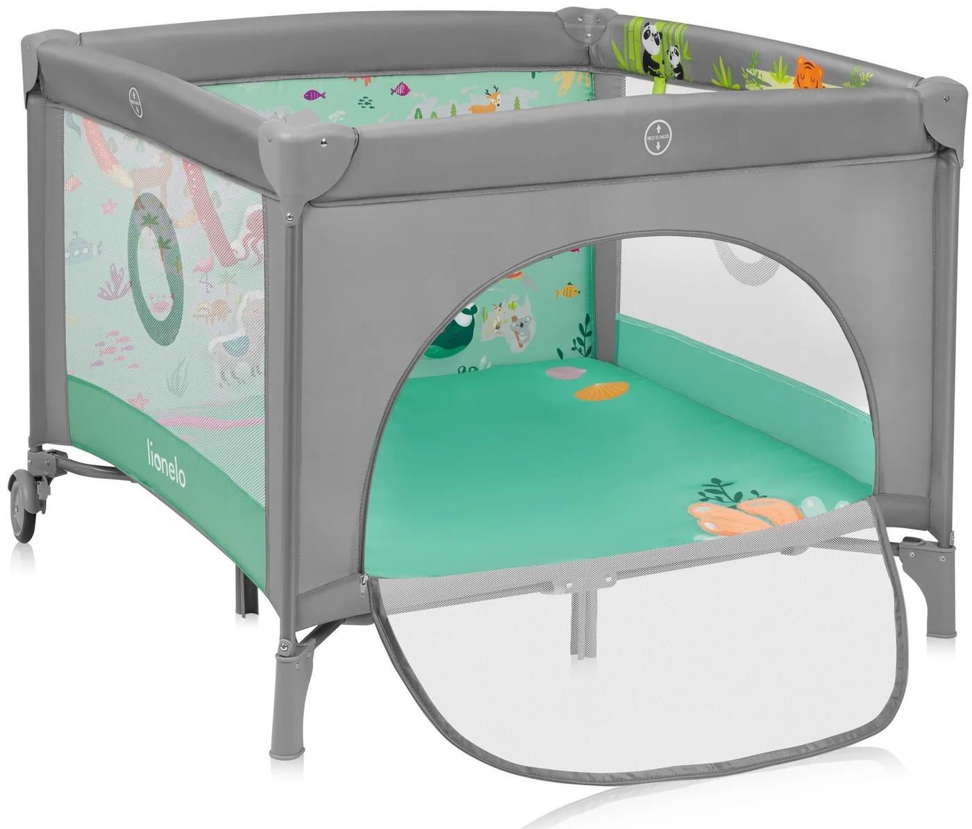 Манеж Lionelo Mille Plus Grey Green