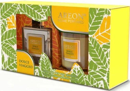 Ароматизатор воздуха Areon Home Perfume Sticks 150ml + Свеча (Dolce Viaggio)