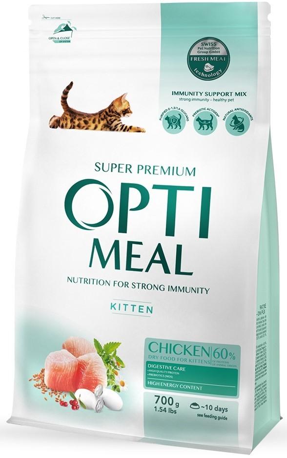 Hrana uscata pentru pisici Optimeal Kitten Chicken 700g