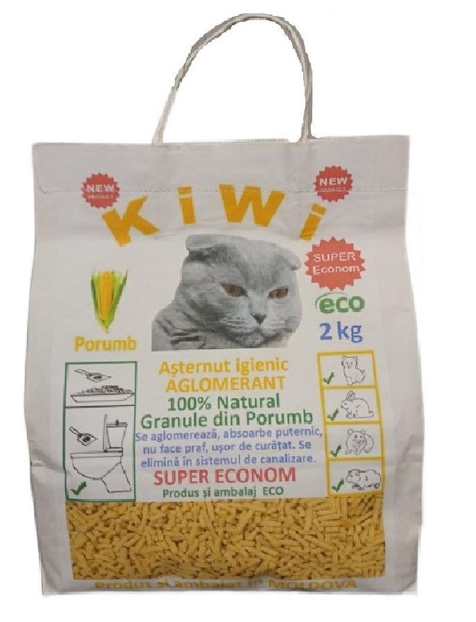 Asternut pentru litiere Kiwi Porumb 2kg