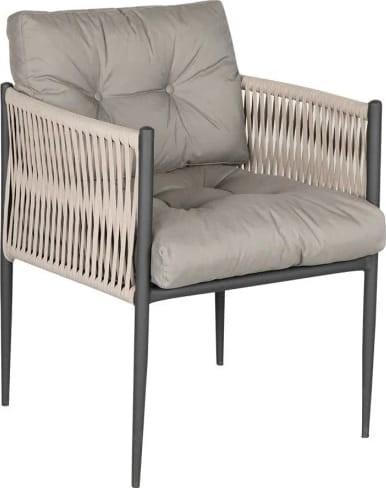 Scaun terasa Papatya Evans Anthracite / Beige