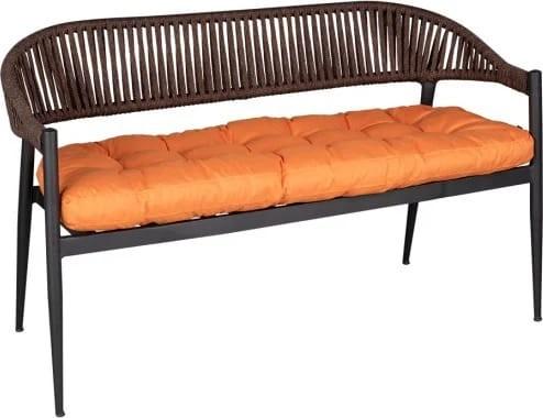 Диван для дачи Papatya Corner Anthracite / Brown / Orange