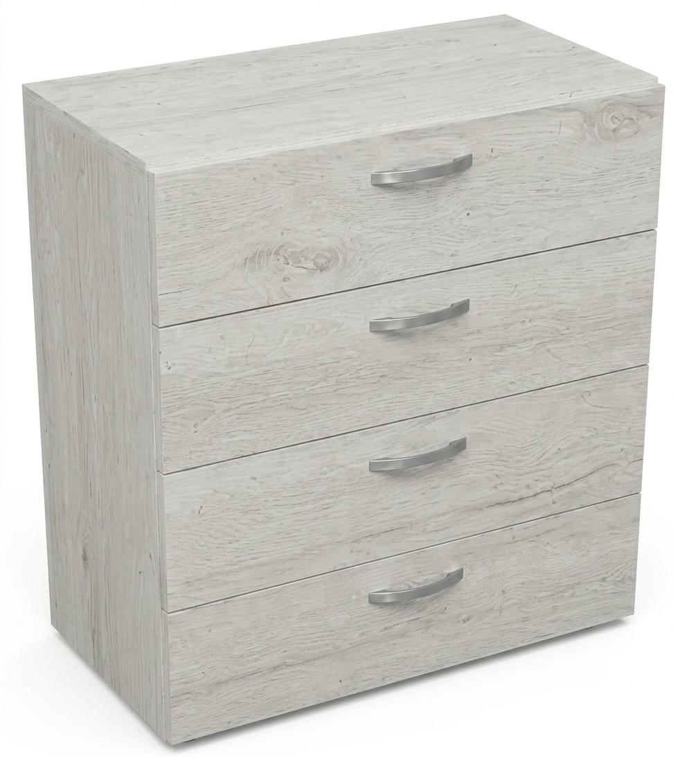 Comoda ML Mobila ML-2 4S Stejar Kraft Alb