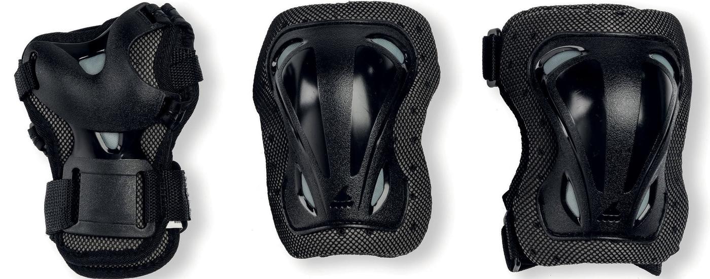 Echipament de protectie Rollerblade  Skate Gear Junior 3 Pack XXS Black (069P0200100)