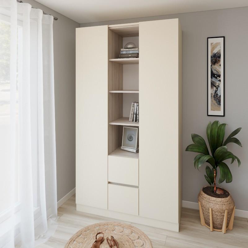 Dulap Smartex N14 120 cm Ivory / Stejar Deschis