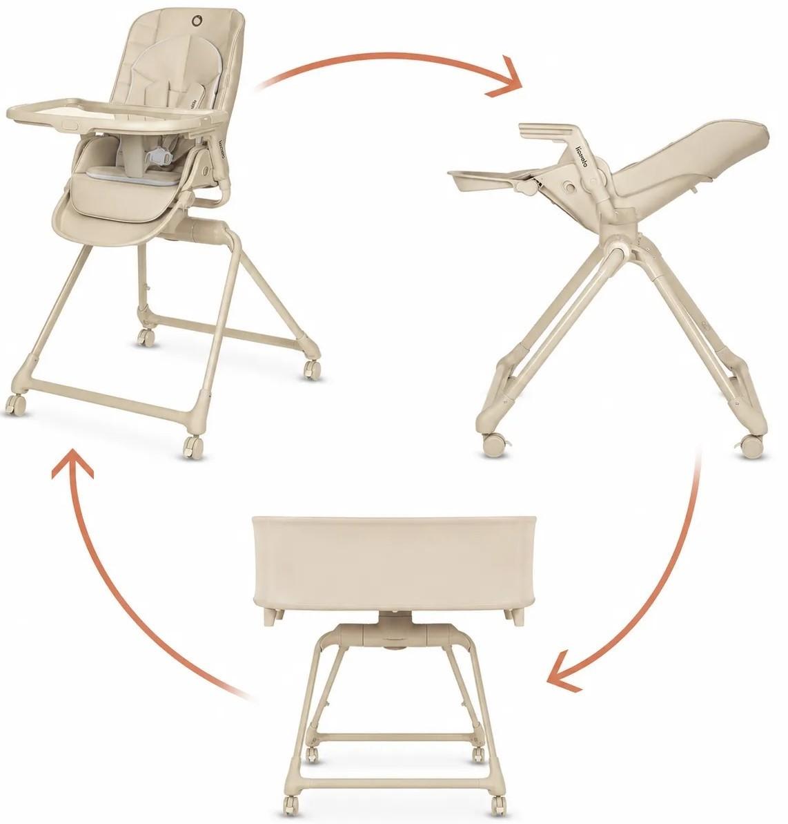 Scaun de masa multifunctional Lionelo 3in1 Maddie Set Beige