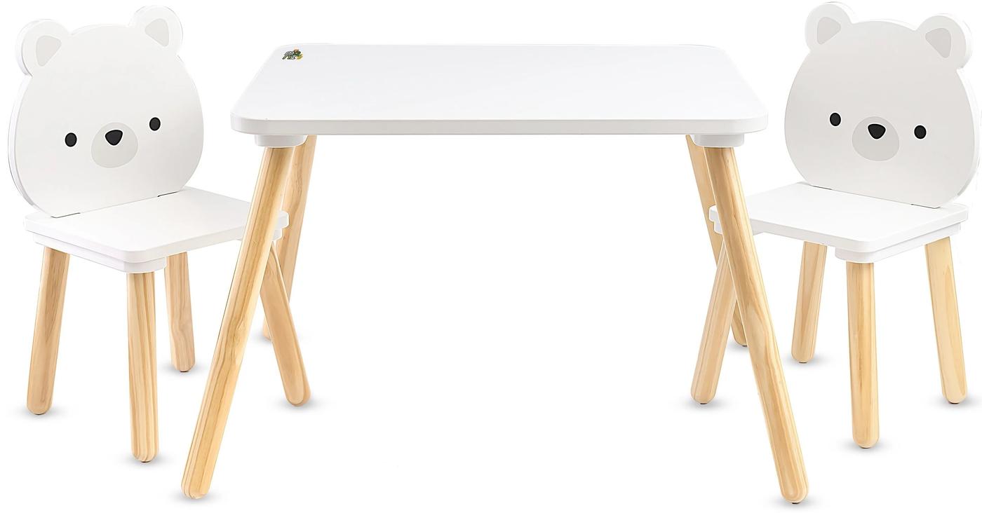 Masă de scris pentru copii Moni Bears White