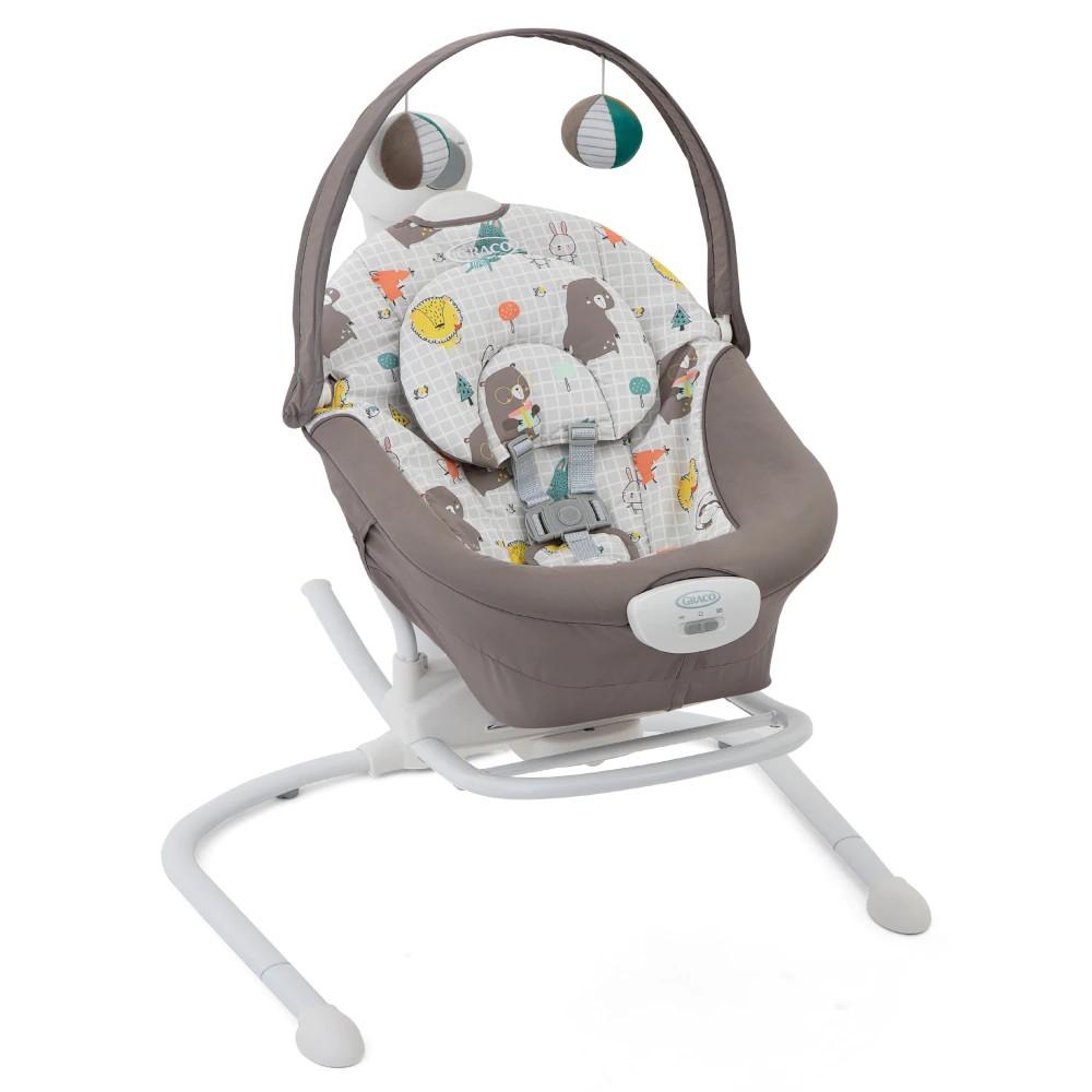 Шезлонг детский Graco 2 in 1 Duet Sway Bear Tales