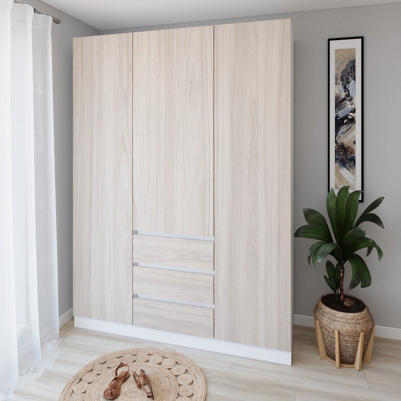 Dulap Smartex N16 180 cm Alb / Stejar Deschis