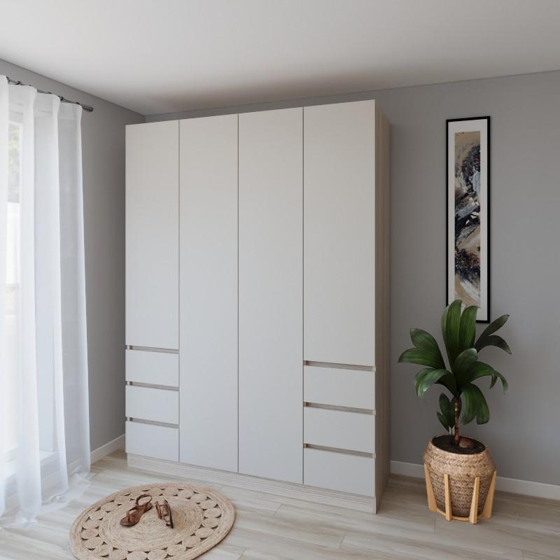 Dulap Smartex N17 200 cm Stejar Deschis / Cașmir