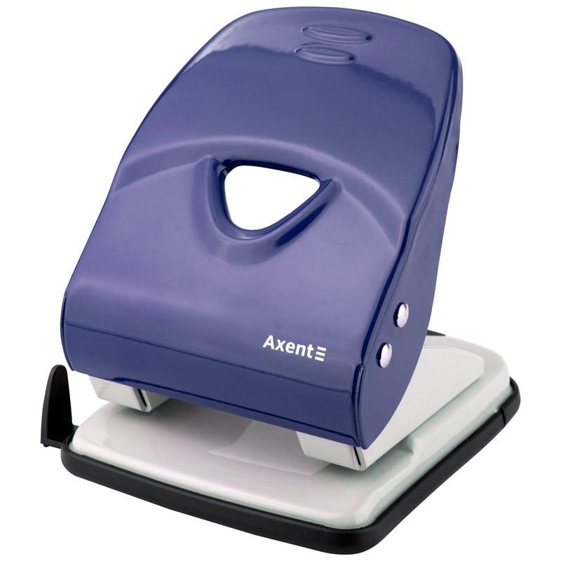 Perforator Axent Exakt-2, 40 coli, albastru, 3940-02-A