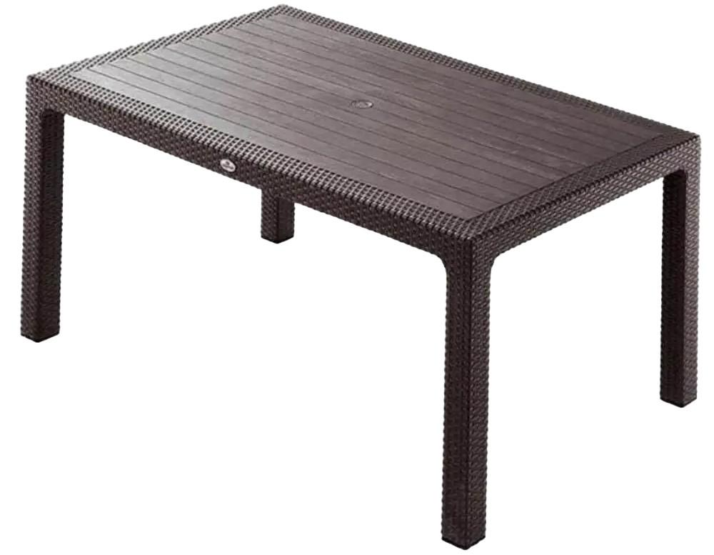 Стол садовый Heniver Rattan 90x150 Коричневый