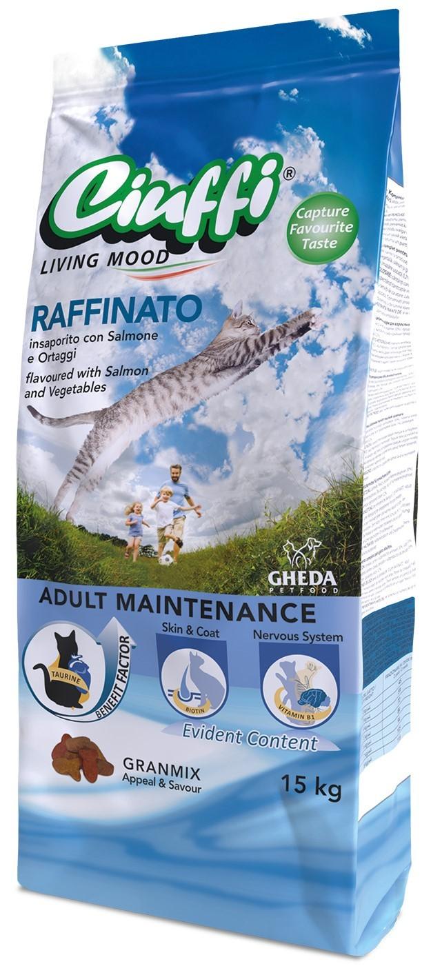 Hrana uscata pentru pisici Ciuffi Adult Raffinato Salmon 15kg