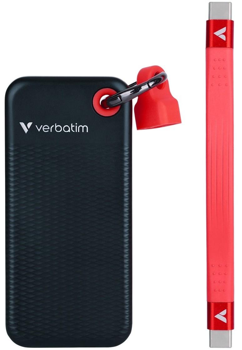 Внешний SSD Verbatim Pocket 256GB Black/Red