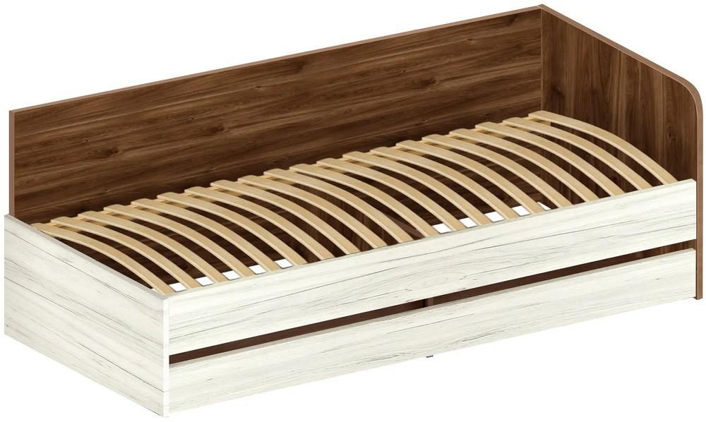 Pat copii Modern Komfi 90x200 Stejar Brandy Castello (Maro)/Stejar Artizanal Alb