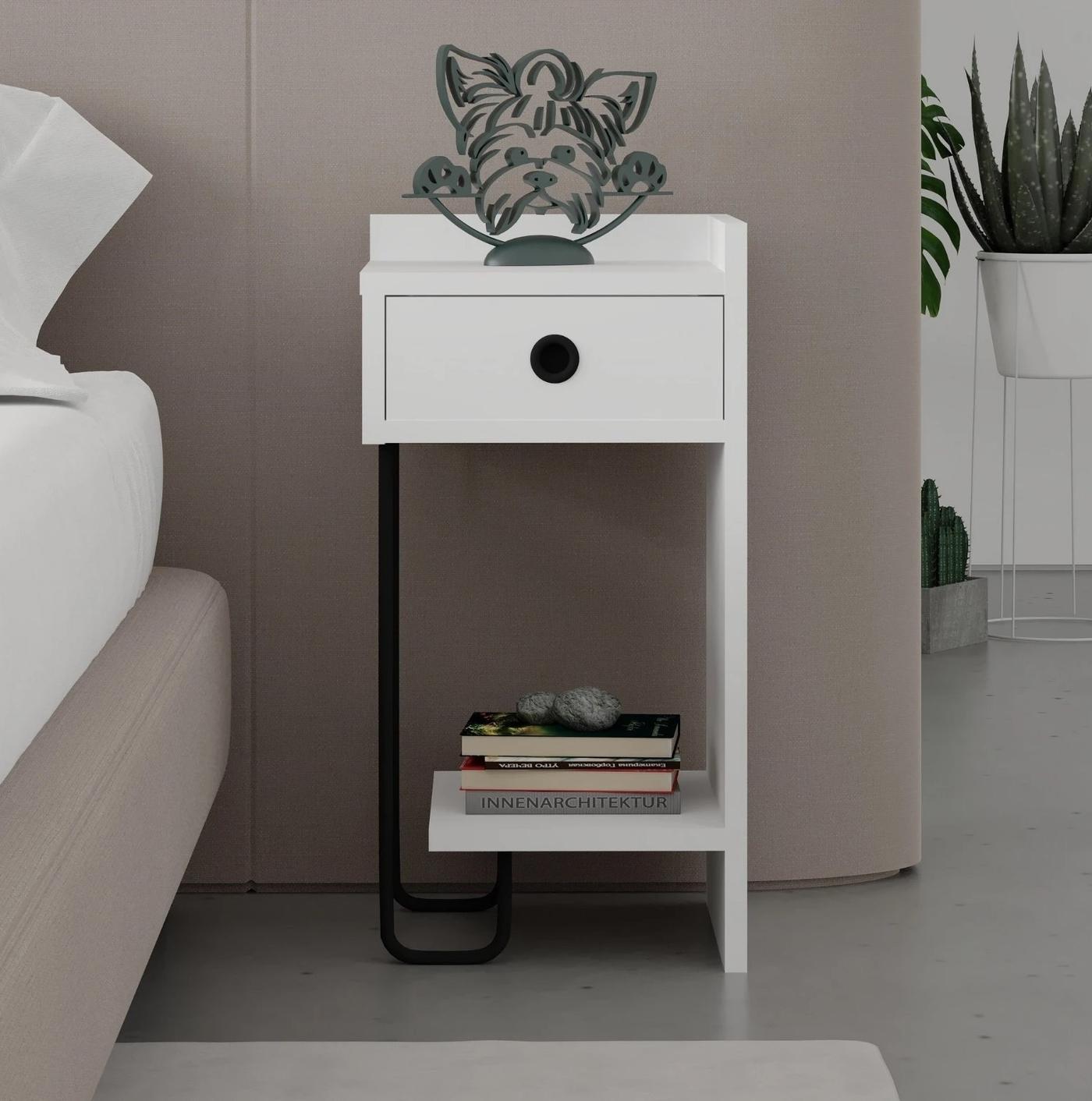 Прикроватная тумбочка Hanah Home Sirius Right White