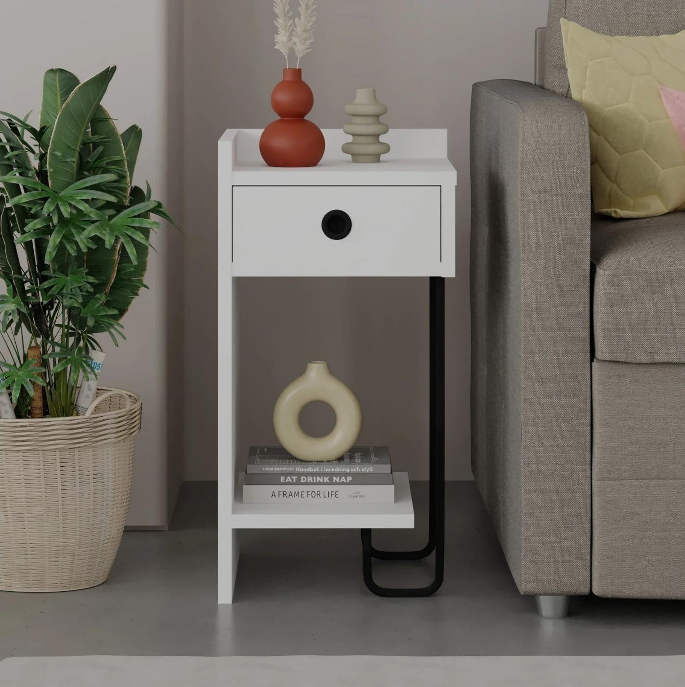 Прикроватная тумбочка Hanah Home Sirius Left White v2
