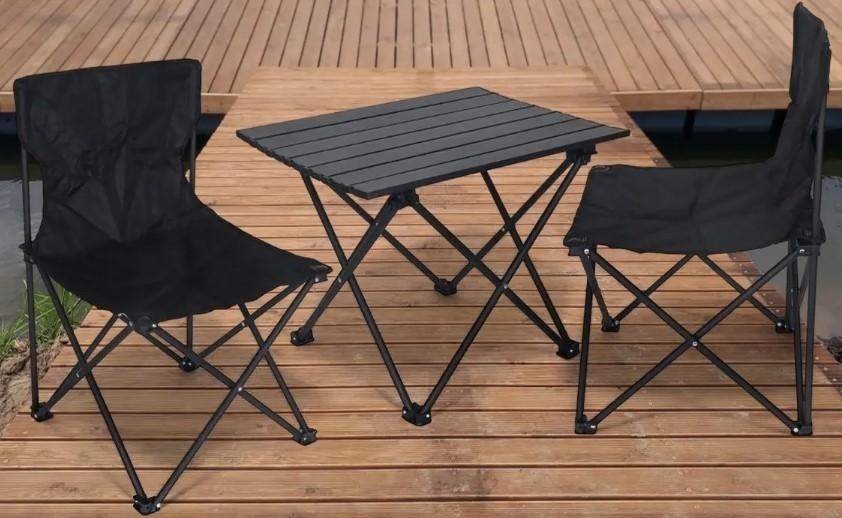 Set mobila de gradina Enero Camp 1066059 Black