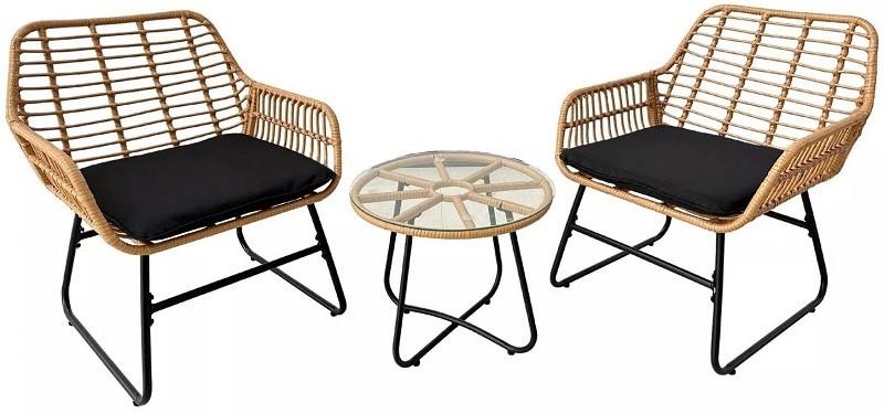 Набор садовой мебели GardenLine ABI3392 Коричневый/Черный