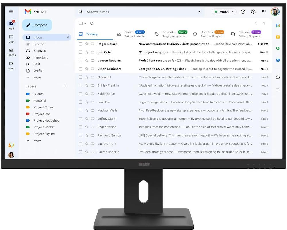 Монитор Lenovo ThinkVision E27-40 Raven Black (64BCMAT4EU)