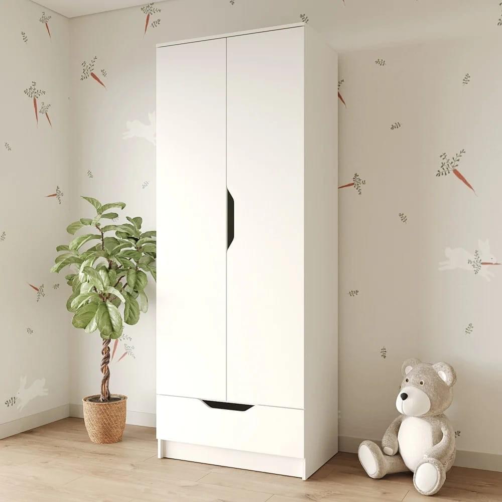 Шкаф MBS Лилу 2Д1Ш (80x50x210 см) Белый