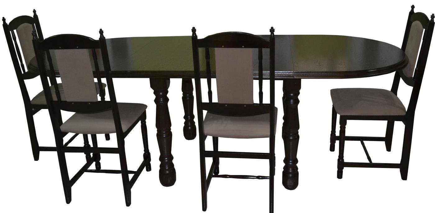 Стол Viitorul Ovala Ext. 240x100 см Дуб Темный