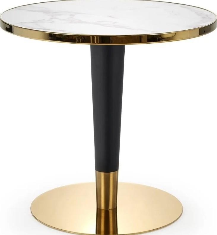 Masa Halmar Morata White Marble/Black/Gold