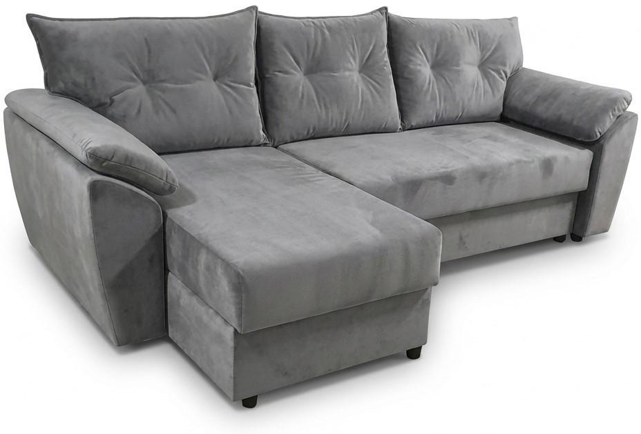 Угловой диван Aurus Viva 265x150 см (tick-tac) Серый