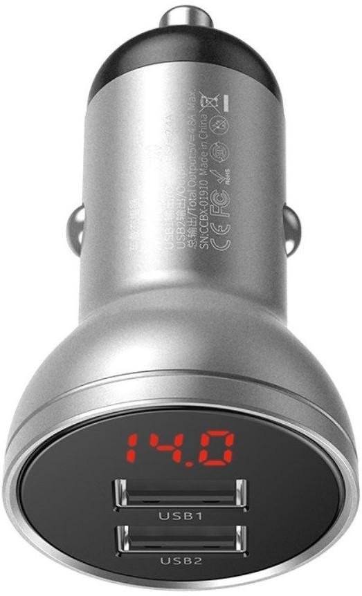 Автомобильная зарядка Baseus CCBX-0G Grey