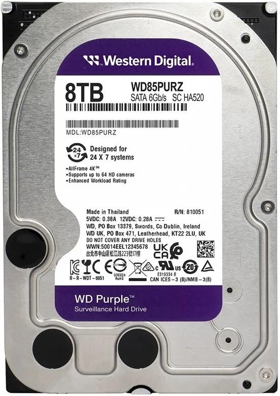 HDD WESTERN DIGITAL Caviar Purple 8TB WD85PURZ