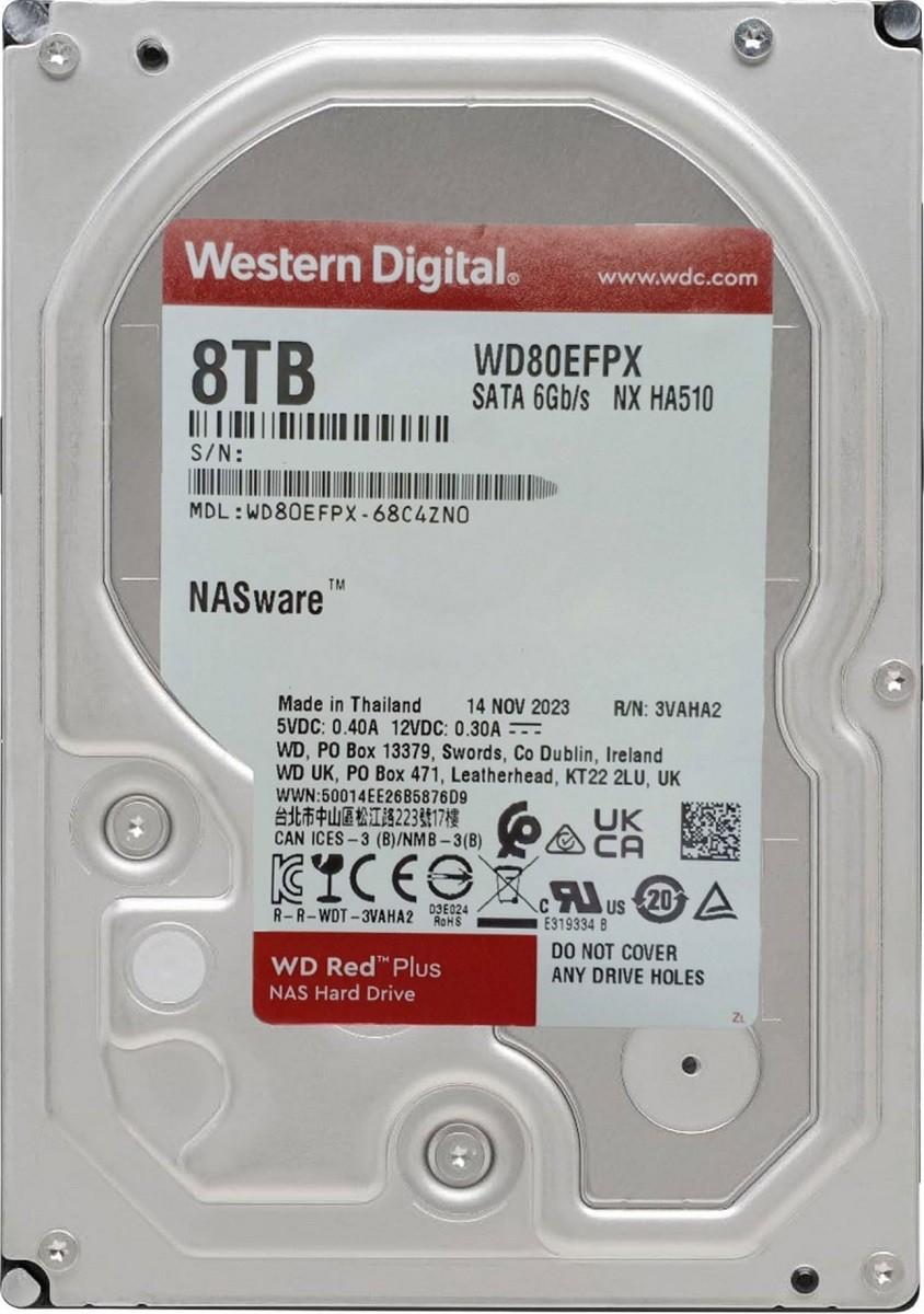 HDD WESTERN DIGITAL Caviar Red Plus 8TB (WD80EFPX)