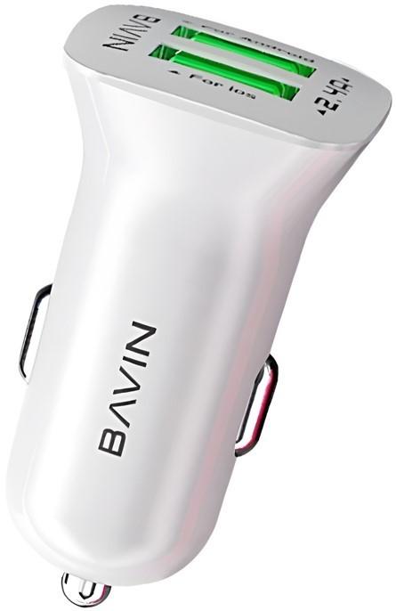 Автомобильная зарядка BAVIN PC253 White