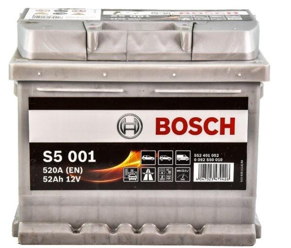 Аккумулятор Bosch S5 12V 52Ah 520EN (0 092 S50 010)