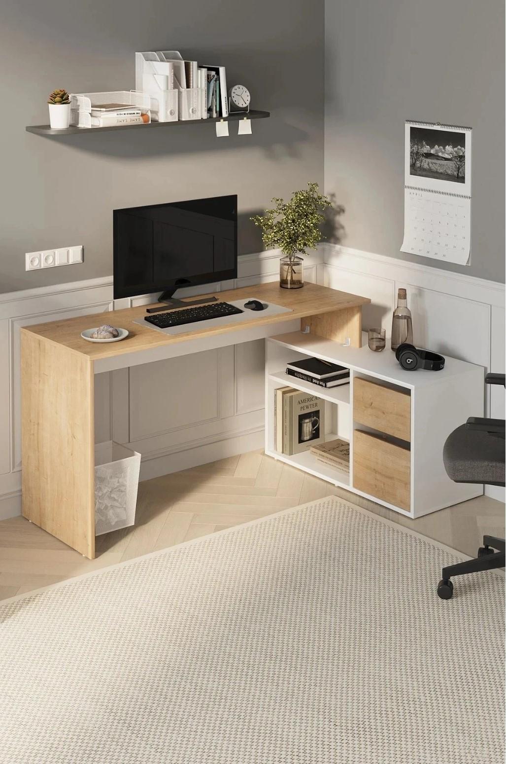 Masa de birou Bofigo 20-03-41 Sapphire Oak/White