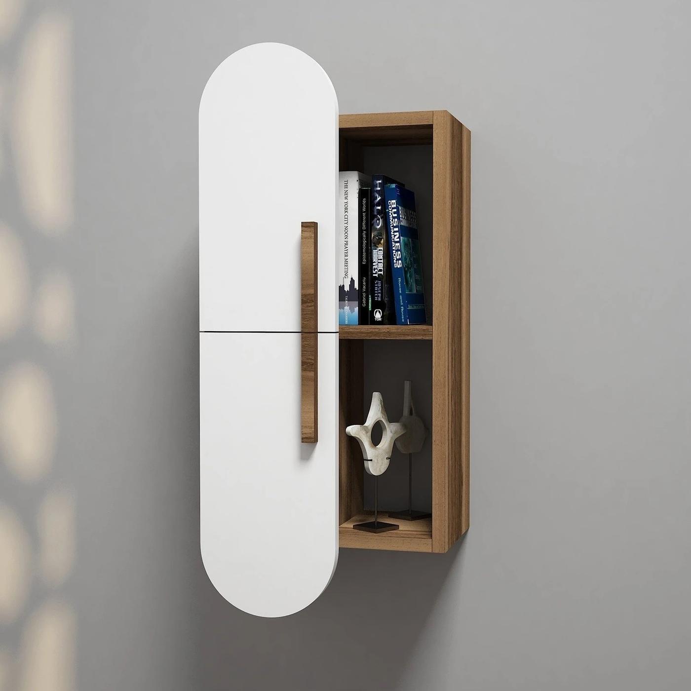 Raft de perete Hanah Home Rose Walnut White