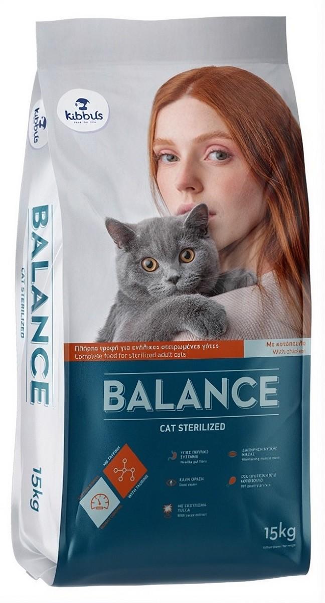 Hrana uscata pentru pisici Kibbus Balance Cat Sterilized 15kg