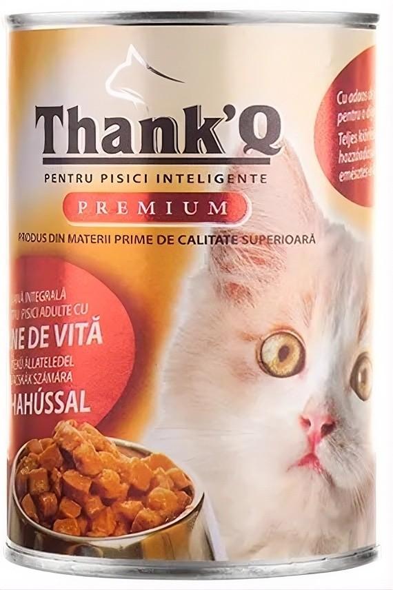 Влажный корм для кошек Thank’Q Premium Говядина 415g