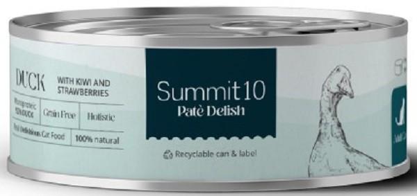 Влажный корм для кошек Summit 10 Adult cat duck with kiwi and strawberries 85g