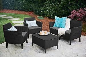 Set mobila de gradina Keter Salemo Graphite/Gray