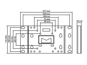 Suport pentru televizor Multibrackets M VESA WALLMOUNT II SILVER