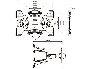 Suport pentru televizor Multibrackets M VESA FLEXARM FULL MOTION DUAL 600X400